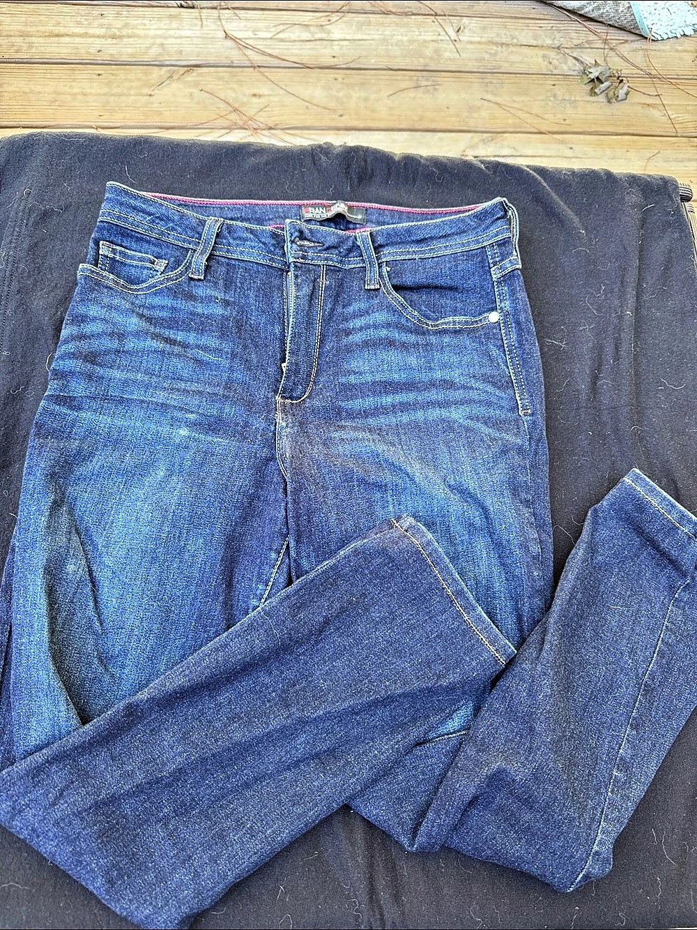 FRAN Women's Straight Leg Jeans Waist 30 Blue